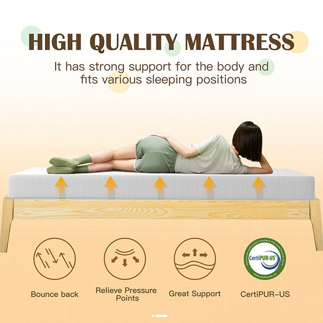 Forsythia-8" Queen Green Tea Gel Memory Foam