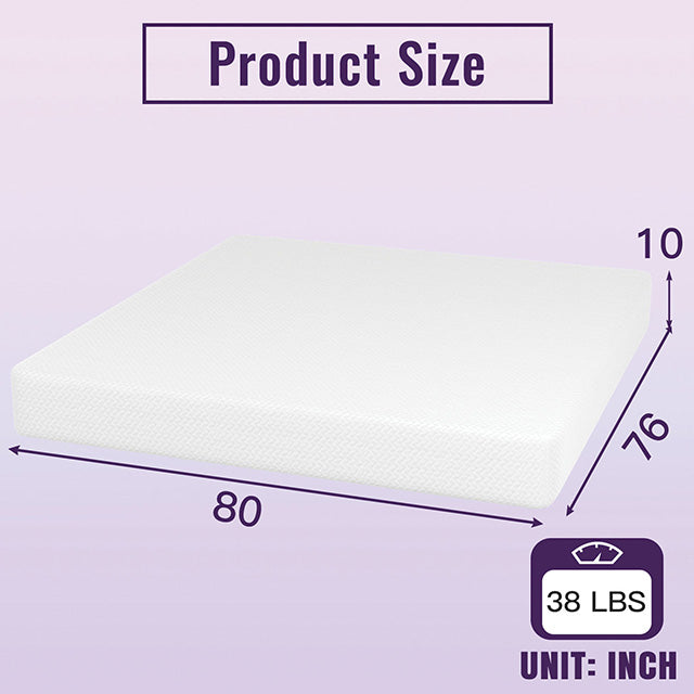 Nasturtium-10" E.King Bamboo Charcoal Infused Memory Foam