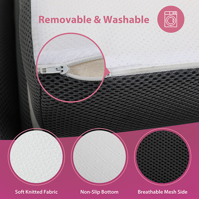 Hollyhock-3" Full Tri-Fold Memory Foam Topper