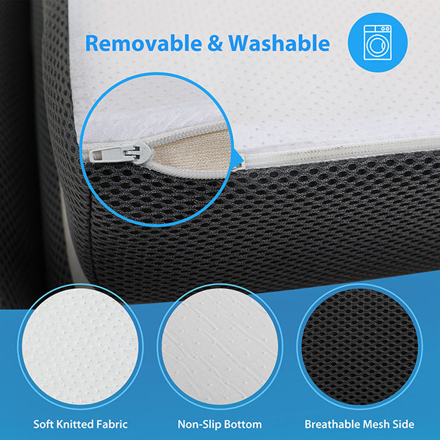 Hollyhock-3" Twin Tri-Fold Memory Foam Topper
