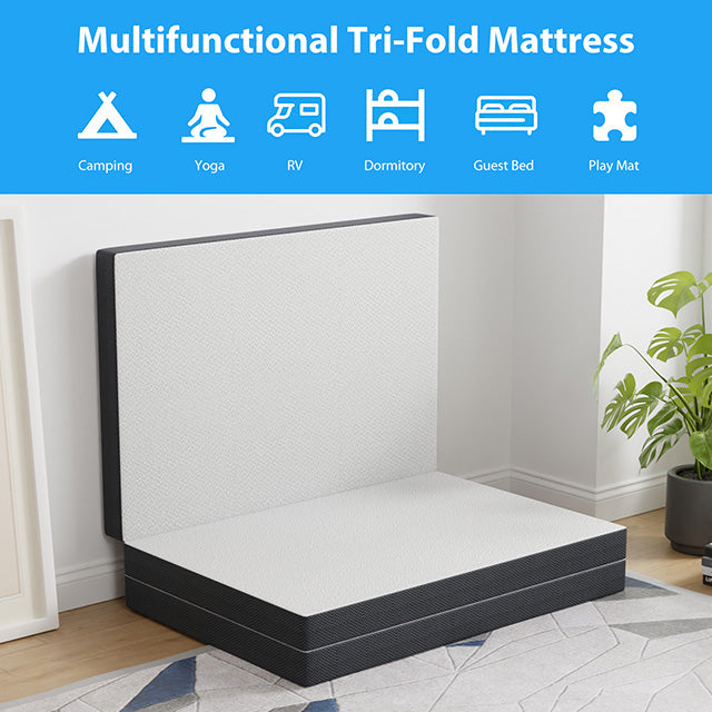 Hollyhock-4" Twin Tri-Fold Memory Foam Topper