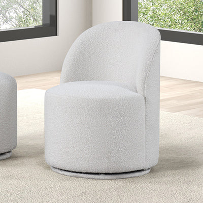Broager-Dining Swivel Chair, White