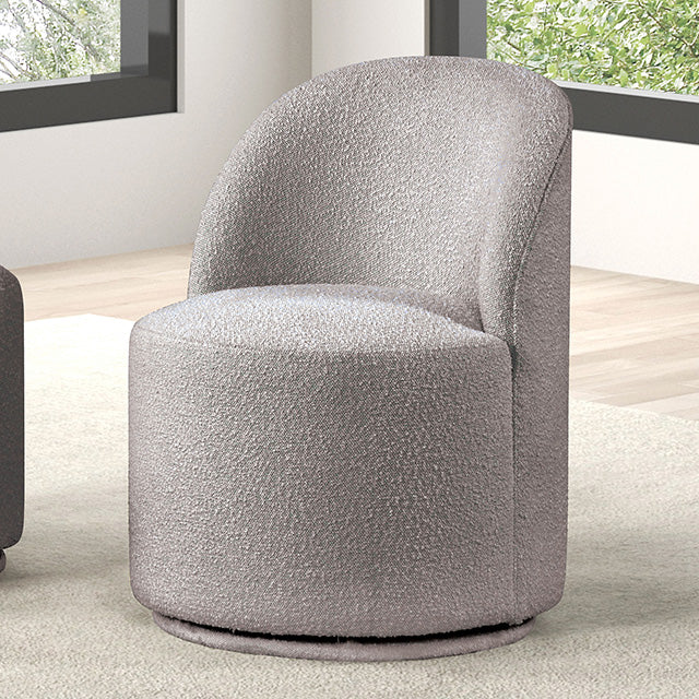 Broager-Dining Swivel Chair, Light Gray