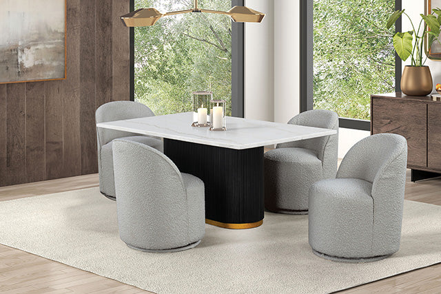 Broager-Dining Swivel Chair, Light Gray