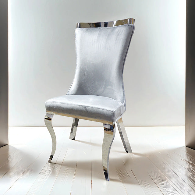Basilicata-Chair, Silver/Gray (2/CTN)
