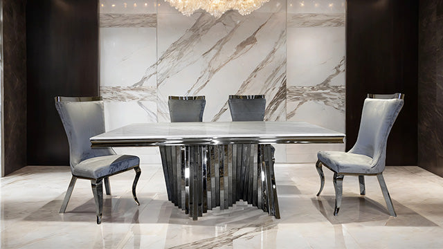Basilicata-Chair, Silver/Gray (2/CTN)