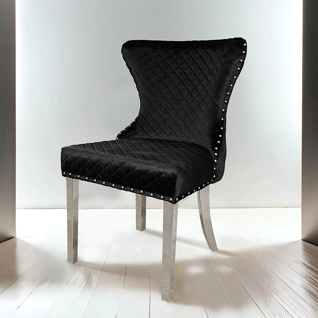 Portanova-Chair, Silver/Black (2/CTN)
