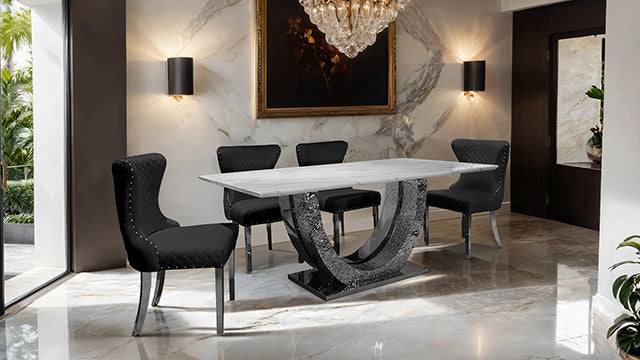 Portanova-Chair, Silver/Black (2/CTN)