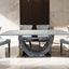 Portanova-Chair, Silver/White (2/CTN)