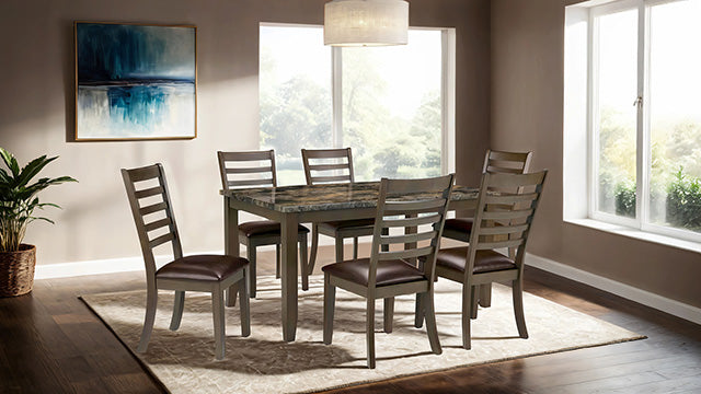 Adia-7 Pc. Dinning Table Set