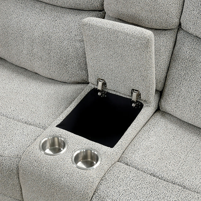 Sandbach-Manual Reclining Loveseat With Console
