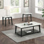 Thisted-Rectangle Marble Coffee Table w/ Casters