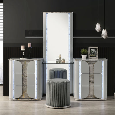 Cleburne-Vanity Set w/ Stool