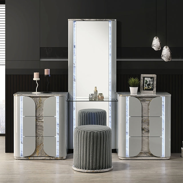 Cleburne-Vanity Set w/ Stool