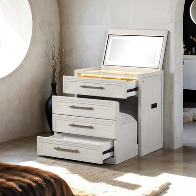 Ashburton-Bedside Vanity Set w/ Stool