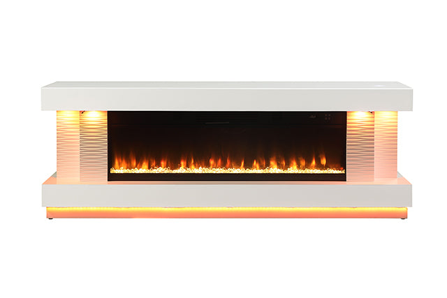Peseux-71" TV Stand w/ Electric Fire Place