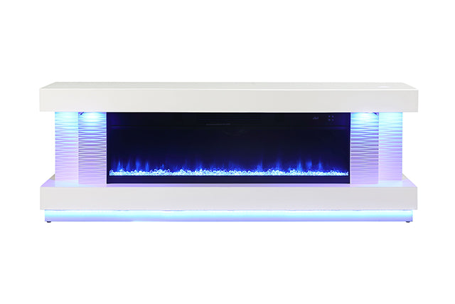 Peseux-71" TV Stand w/ Electric Fire Place