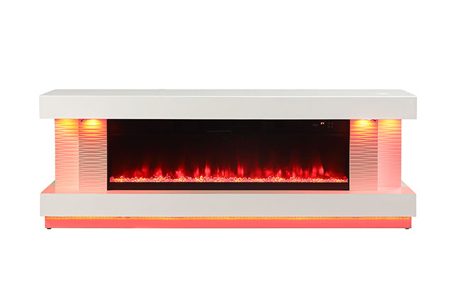 Peseux-71" TV Stand w/ Electric Fire Place