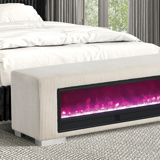 Elnath-Bench w/ Visual Crystal Fireplace