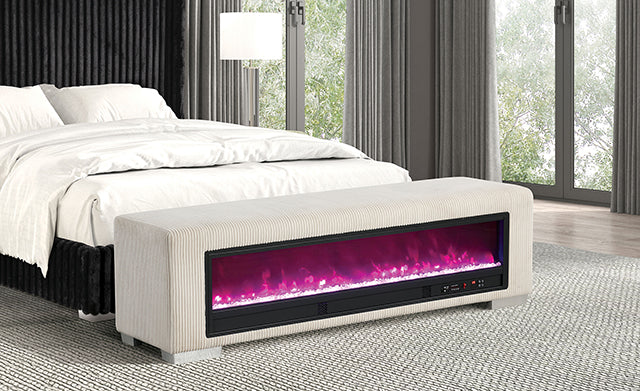 Elnath-Bench w/ Visual Crystal Fireplace