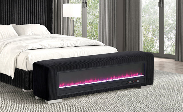 Elnath-Bench w/ Visual Crystal Fireplace