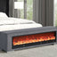Elnath-Bench w/ Visual Wood Log Fireplace