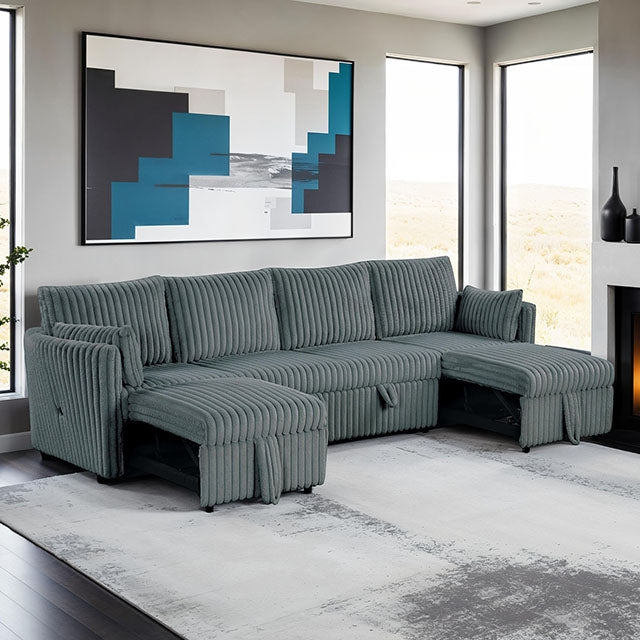 Denholme-U-Sectional w/ Pull Out