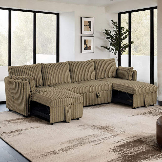 Denholme-U-Sectional w/ Pull Out