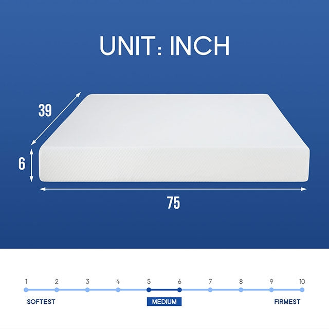 Artemisia-6" Twin Memory Foam Mattress
