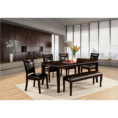 Woodside-6 Pc Dining Table Set w/ Bench