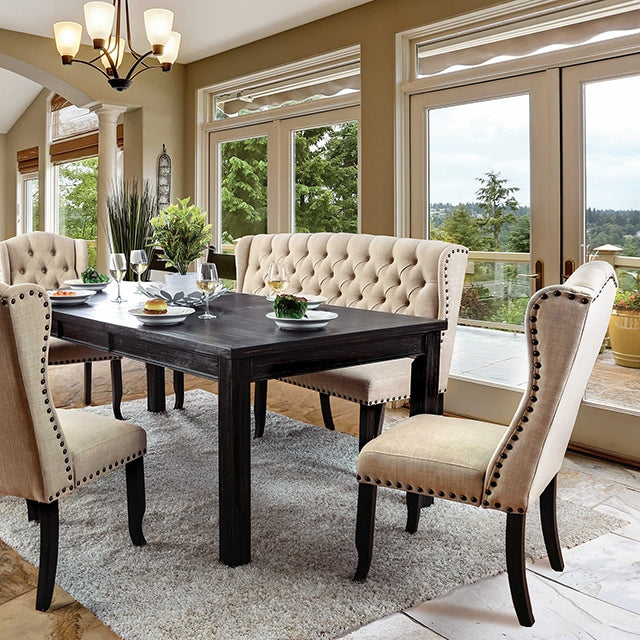 Sania-6 Pc Dining Table Set w/ Bench