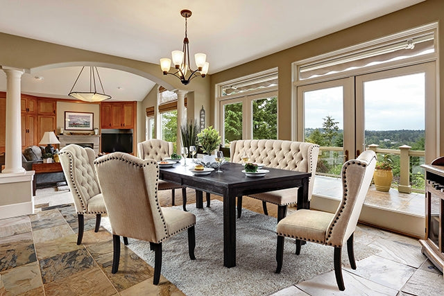 Sania-6 Pc Dining Table Set w/ Bench