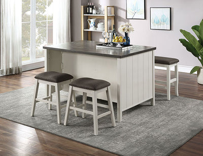 Heidelberg-4 Pc Counter Ht Table Set w/ Bench