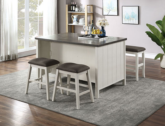 Heidelberg-4 Pc Counter Ht Table Set w/ Bench