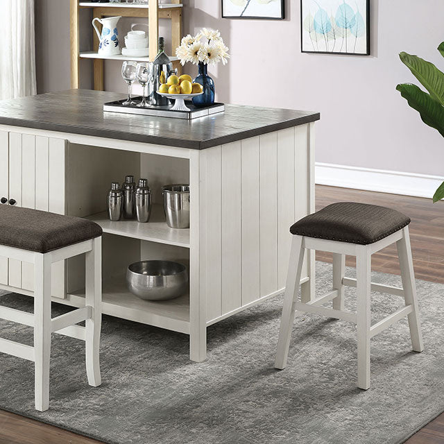Heidelberg-4 Pc Counter Ht Table Set w/ Bench
