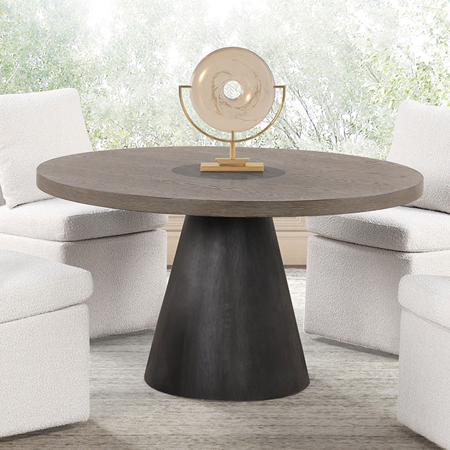 Broager-5 Pc Dining Table Set (Light Gray Caster Chairs)